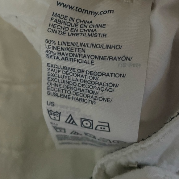 Tommy Hilfiger white linen pants size 6 - Picture 9 of 9